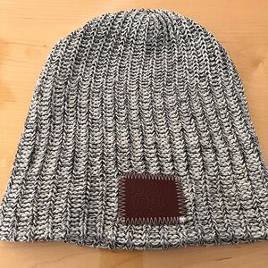 Love Your Melon Black and White Knit Beanie